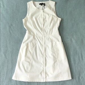 Theory white poplin summer dress